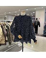 A26SH6113_플리츠 패턴 블라우스