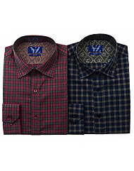 YJEFUA727_코튼레이온 깅엄 체크 슬림 긴소매