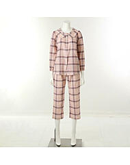 WPA2512W_큰체크면선염요루여성잠옷