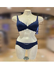 ABR4450ABP4450H_노와이어 네이비4450브라렛햄세트