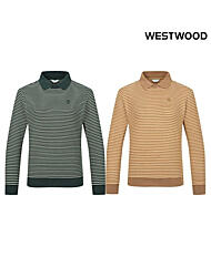 WO4WCTP448_우먼 세미 크롭 스트라이프 폴로 티셔