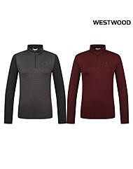 WO4WTTS336_우먼 잔 스트라이프 집업 티셔츠