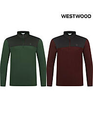 WO4MCTS333_맨 웨스트 배색 집업 티셔츠