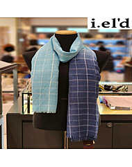 SLI217_남녀공용 체크 면혼방 스카프