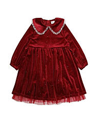 85C2950071RD_벨벳 카라 원피스 RD