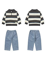 85C193323040231_스트라이프 기모 반집업 상하세트 BL