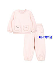 P2545T153P256_여아 핑크 포켓 기모 상하복 세트