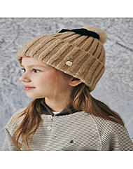 BZ64AH01BG_베이지 리본 방울 비니