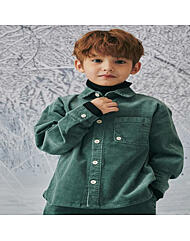 BZ63BL02GN_그린 코듀로이 블라우스 셔츠