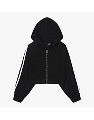 ULCM25851_GIRLS 골지 테이핑 후드 집업