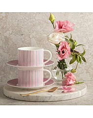 _코지 핑크 2인 커피잔 찻잔 세트