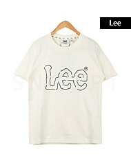 LEE 라인 트위치 로고 티셔츠 LE2402ST04-IV