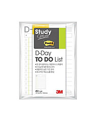 [3M] 포스트잇 657 스터디메이트 투두리스트 D-Day (102x74.5mm45매)