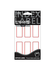 [쁘띠] 견출지 20-207 (24x53mm18매적색)