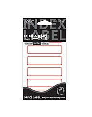 [쁘띠] 견출지 20-208 (75x20mm18매적색)