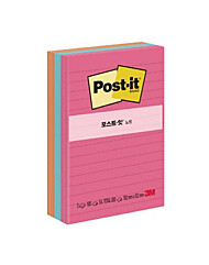 [3M] 포스트잇노트컬렉션팩660-3L 102x152mm300매 3패드팝티미스틱라인