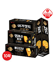 [롯데] 고메셀렉션 비스킷 4종 10곽 세트 (엄마손/마가렛트/제크/빠다 코코낫)