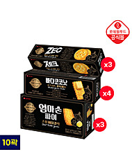 [롯데] 단짠단짠 마늘 버터 과자 10곽 세트(빠다코코낫/제크/엄마손 한입에!)
