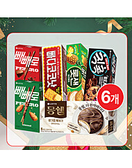 [롯데] 연말 패밀리 파티팩 과자 6종 세트 (롯샌, 칙촉, 제크 외)