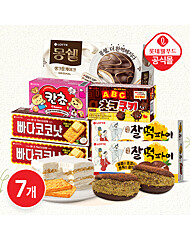 [롯데] 집에서 만드는 과자 디저트 조합 7종 세트