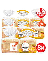 [롯데] 기린이네 식빵 8봉 세트(미니찰 식빵 4, 바로구워 토스트 4)