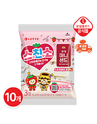 [롯데] 미니 샌드 딸기 & 허니 한입 빵 3입×10개 (총 30개)