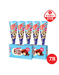 [롯데] 저당 아이스 7개 세트(월드콘5,티코2)