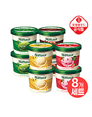 [롯데 나뚜루] 아이스 컵 8개 세트(초코2+딸기2+녹차2+바닐라2)