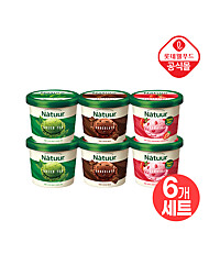 [롯데 나뚜루] 아이스 컵 6개 세트(초코2+딸기2+녹차2)