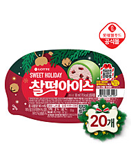 [롯데] 크리스마스 스페셜 찰떡아이스 당통팥 90ml x 20개
