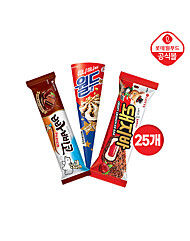 [롯데] 국민 아이스크림 베스트 25개 세트(월드콘 5,돼지바 15, 빠삐코 5)