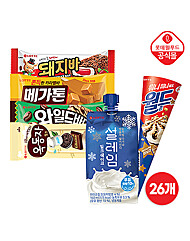 [롯데] 돼지바·월드콘·설레임 데일리 국민 아이스크림 26개 세트