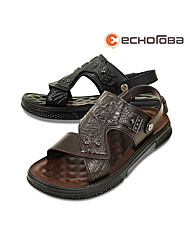 [에코로바] 고급 천연 소가죽 남성 샌들 슬리퍼 -ER0770