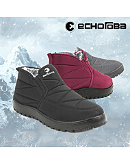 [에코로바]남녀공용 겨울 따뜻하고 발편한 털신발 방한화 패딩슈즈 ER1606