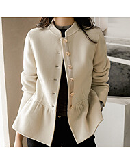 리닝 버튼 캐시미어 울자켓