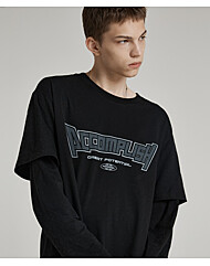 [벙커버스터] 슬리브 레이어드 로고 티셔츠 BLACK (MO3TU651-076)