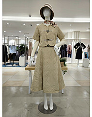 포커스 반팔패딩 누빔스커트 세트 FW3J7ST03371