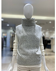 꽈배기터틀넥니트조끼 YK4WV301