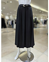 [올리브데올리브] 언발 플리츠 벨티드 스커트 YW5AS503