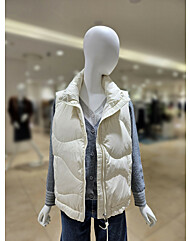 [올리브데올리브] 하이넥 사이드 지퍼 덕다운 베스트 YP5XV973