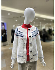 [올리브데올리브] 노르딕 라운드넥 울혼방 가디건YK5WD404