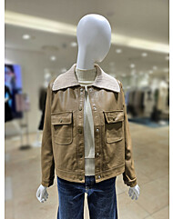 [올리브데올리브] 니트카라 합성 가죽 자켓 YL5WJ104