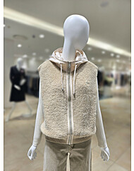 [올리브데올리브] 패딩 후드넥 부클 집업 베스트 YK5WV407