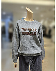 [올리브데올리브] 부클 레터링 라운드넥 니트 YK5WP440