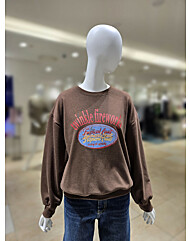 [올리브데올리브] 레터링 프린팅 맨투맨 티셔츠 YW5WE303