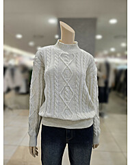 [올리브데올리브] 꽈베기 짜임 반폴라 스웨터 YK5WP458