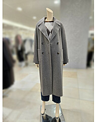 [올리브데올리브] 빅카라 더블 울캐시 핸드메이드 롱코트 YW5WH163