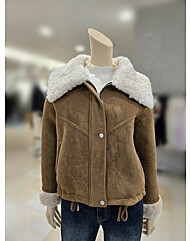 [올리브데올리브] 밑단 스트링 무스탕 점퍼 YM6SM103