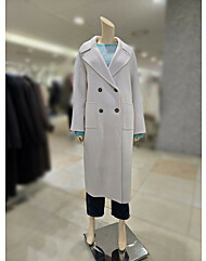 [올리브데올리브] 빅카라 더블 울캐시 핸드메이드 롱코트 YW5WH163