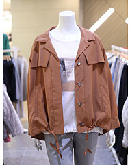 여성 더블 카라넷 셔츠형 재킷 DNCPWJ540